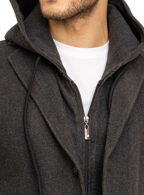 Gunmetal Hoodie Balto Jacket - Khotwh